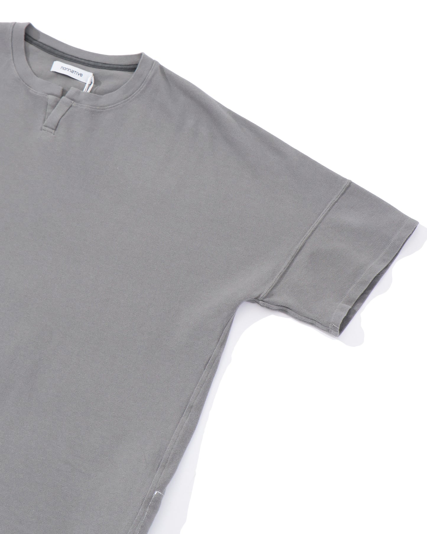 CLERK S/S T-NECK TEE COTTON PIQUE