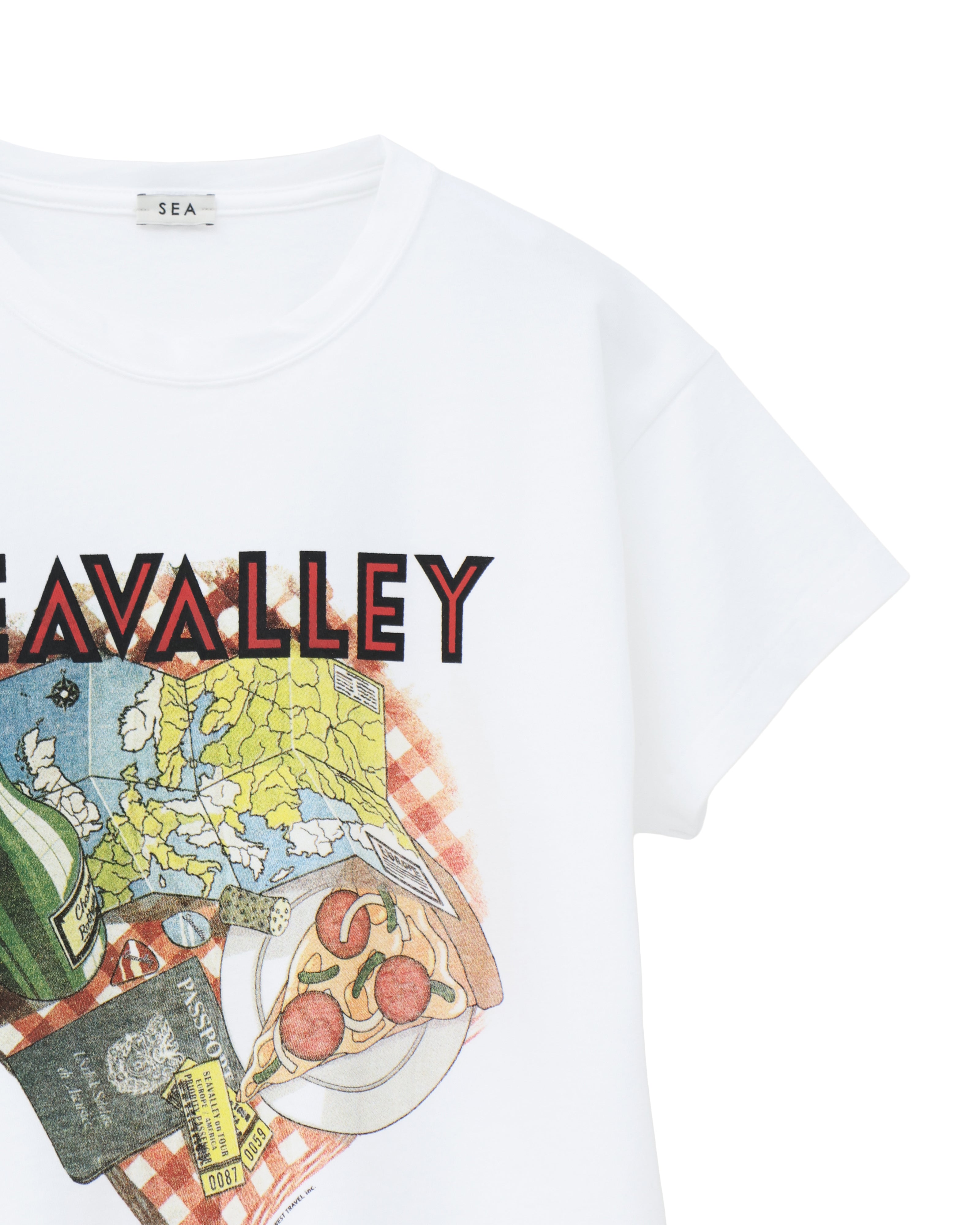 限定価格Sea graphic Tシャツ pizza shop SEA（シー）の「GRAPHIC TEE (SEAVALLEY PIZZA SHOP TEE）（T