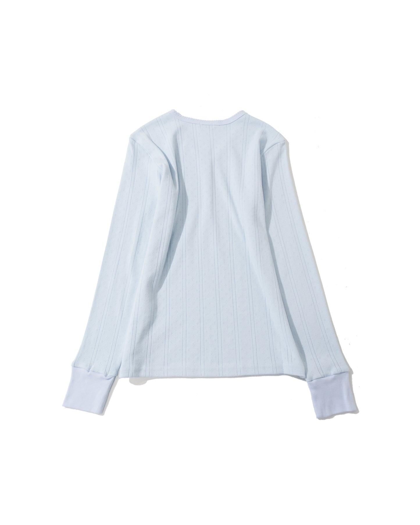 アイレット リブ Vネック ヘンリー L/S TEE