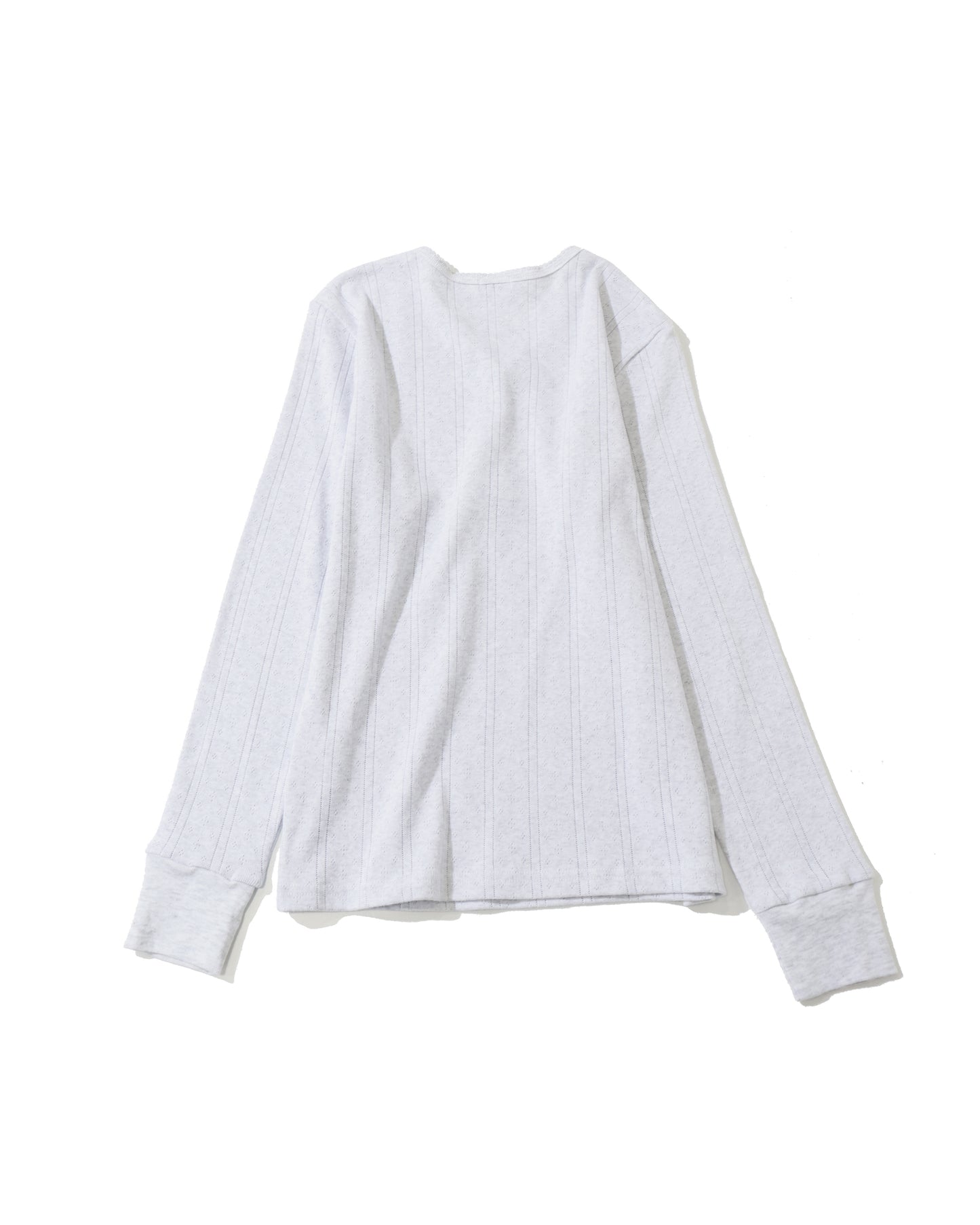 アイレット リブ Vネック ヘンリー L/S TEE