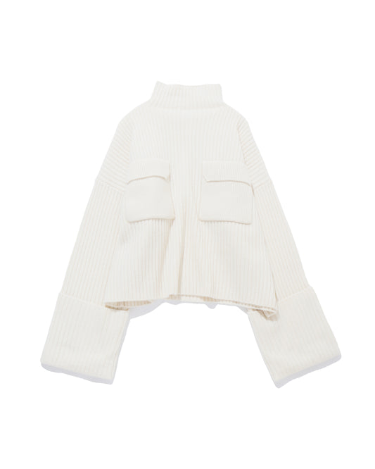 BOILED LAMBWOOL RIB TOP