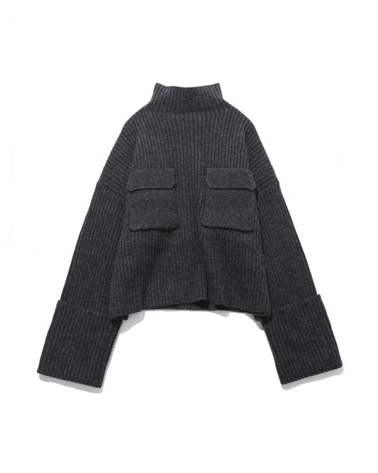 BOILED LAMBWOOL RIB TOP
