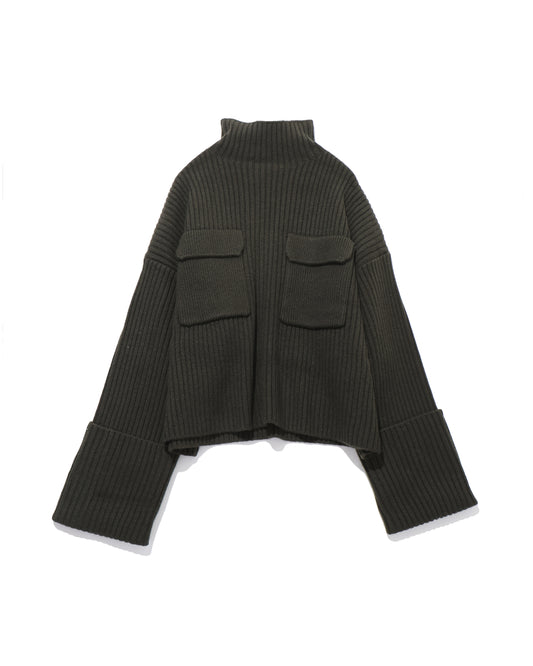 BOILED LAMBWOOL RIB TOP