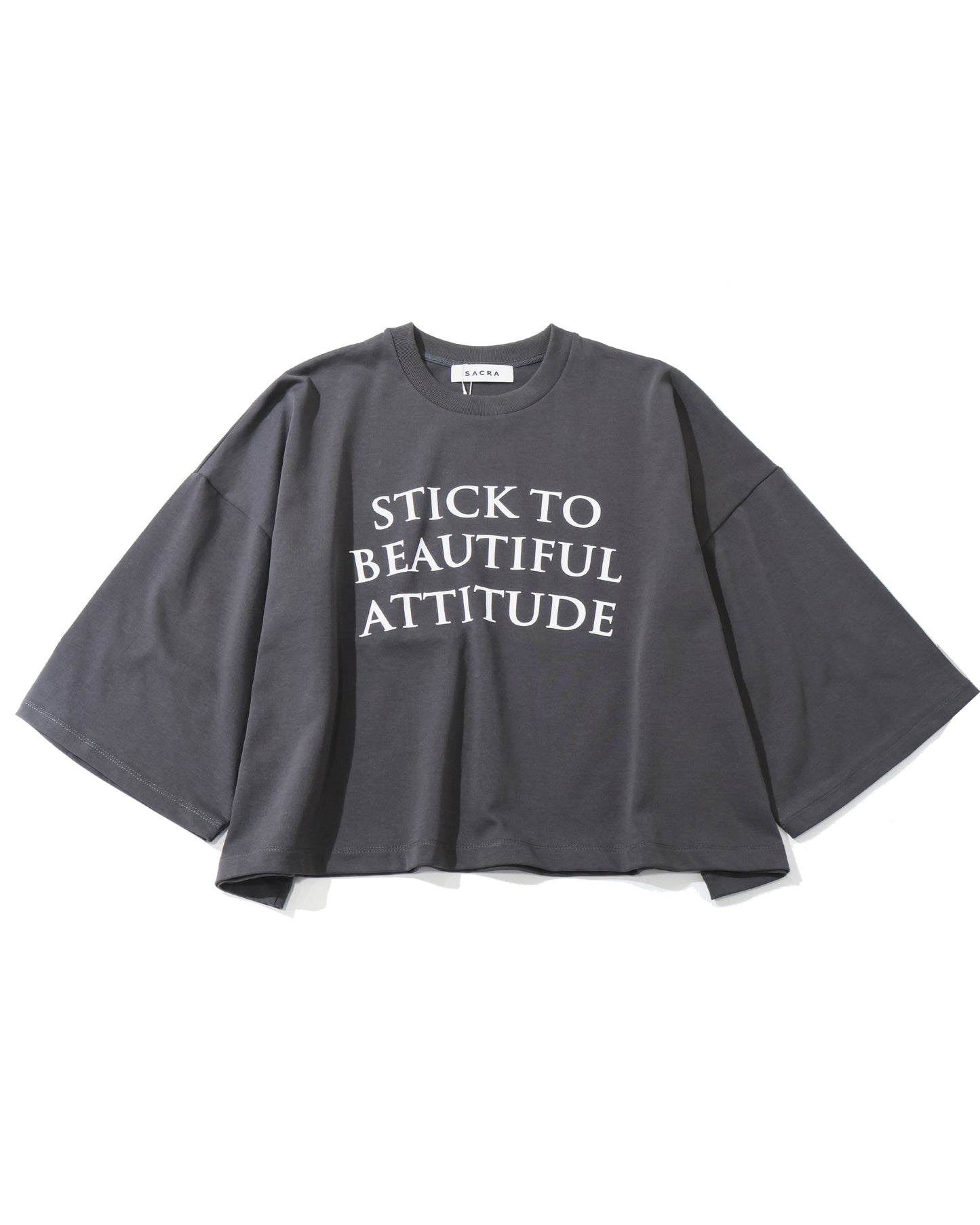 H.DENSITY COTTON CROPPED LOGO TOP