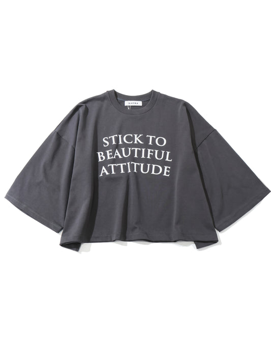 H.DENSITY COTTON CROPPED LOGO TOP