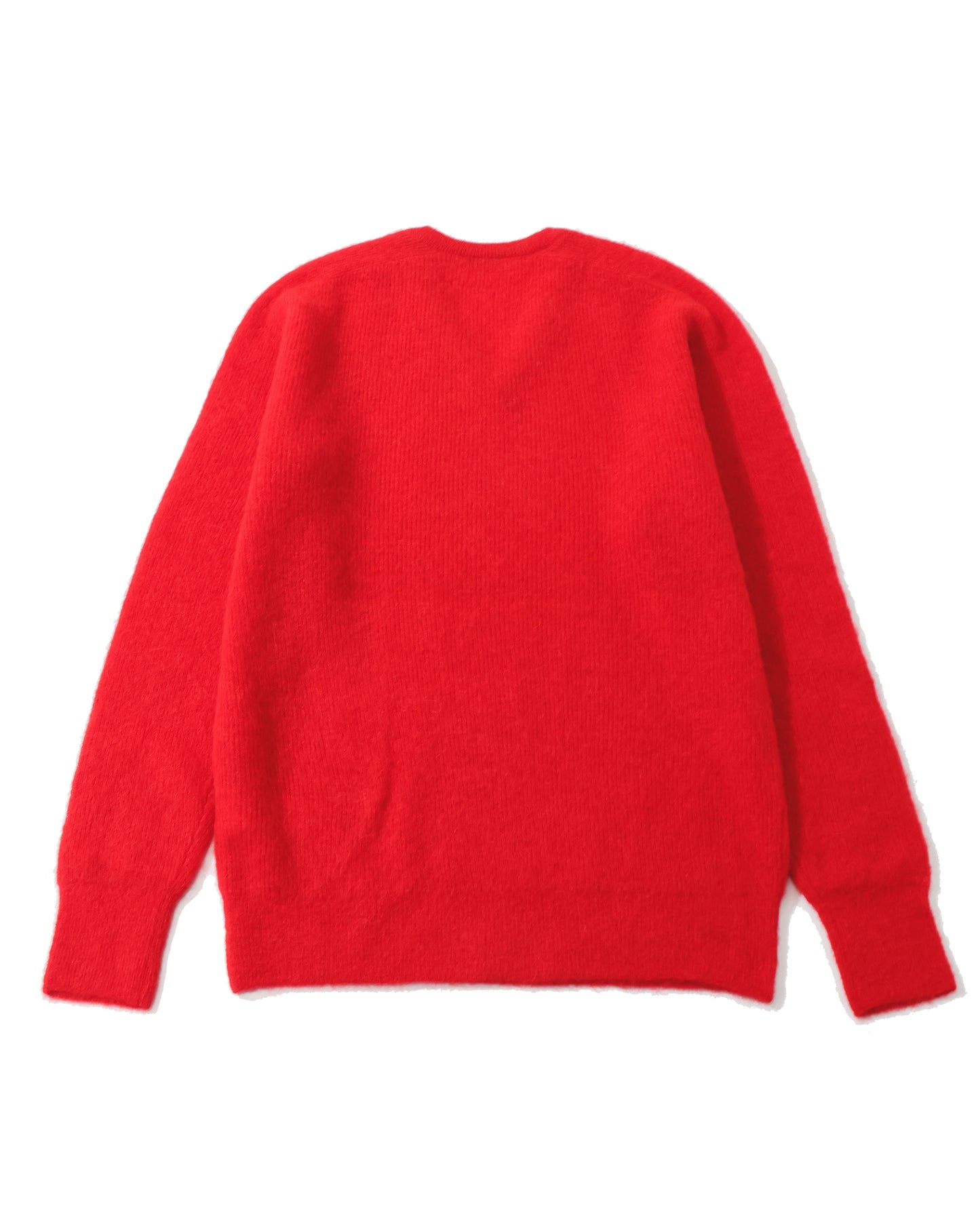 BABY SURI ALPACA SHEER KNIT V-NECK P/O RED