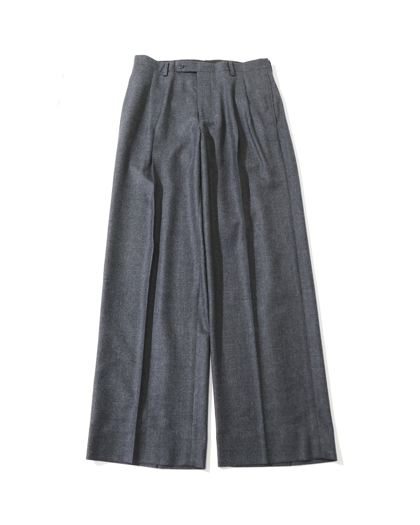 SUPER LIGHT WOOL TWO-TUCK SLACKS TOP CHARCOAL