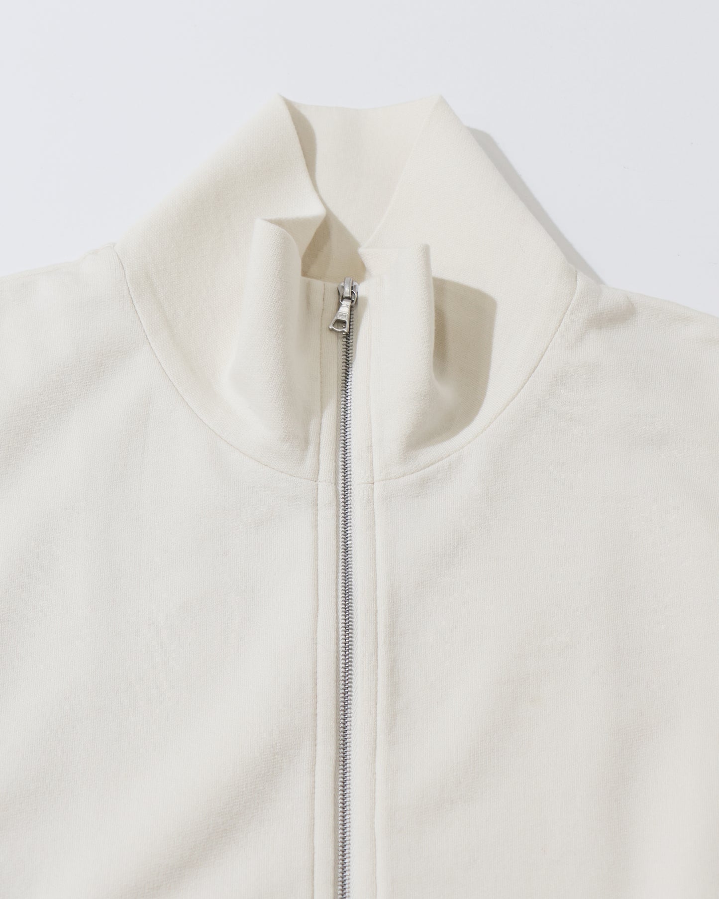SUPER HIGH GAUGE SWEAT ZIP BLOUSON IVORY WHITE