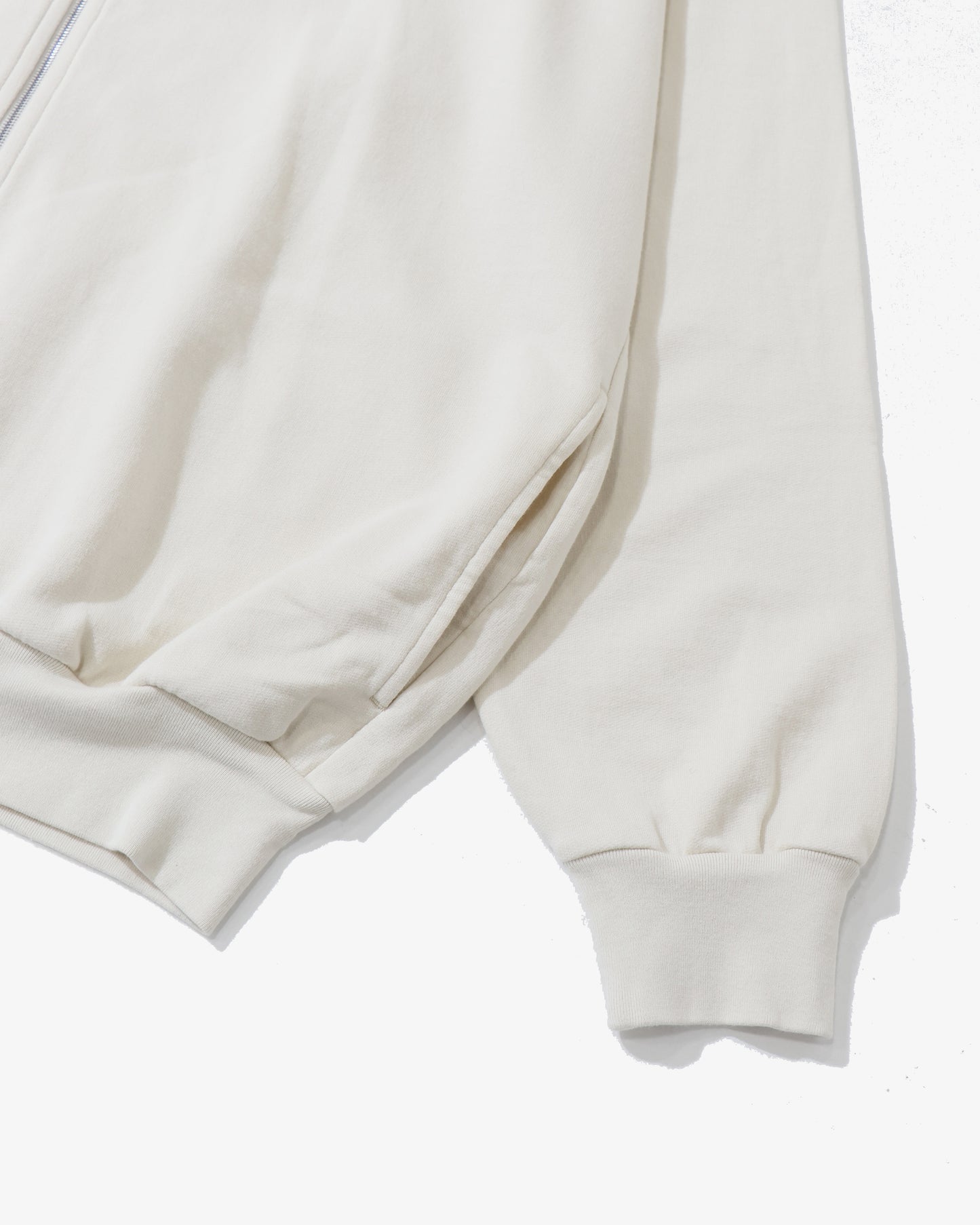 SUPER HIGH GAUGE SWEAT ZIP BLOUSON IVORY WHITE