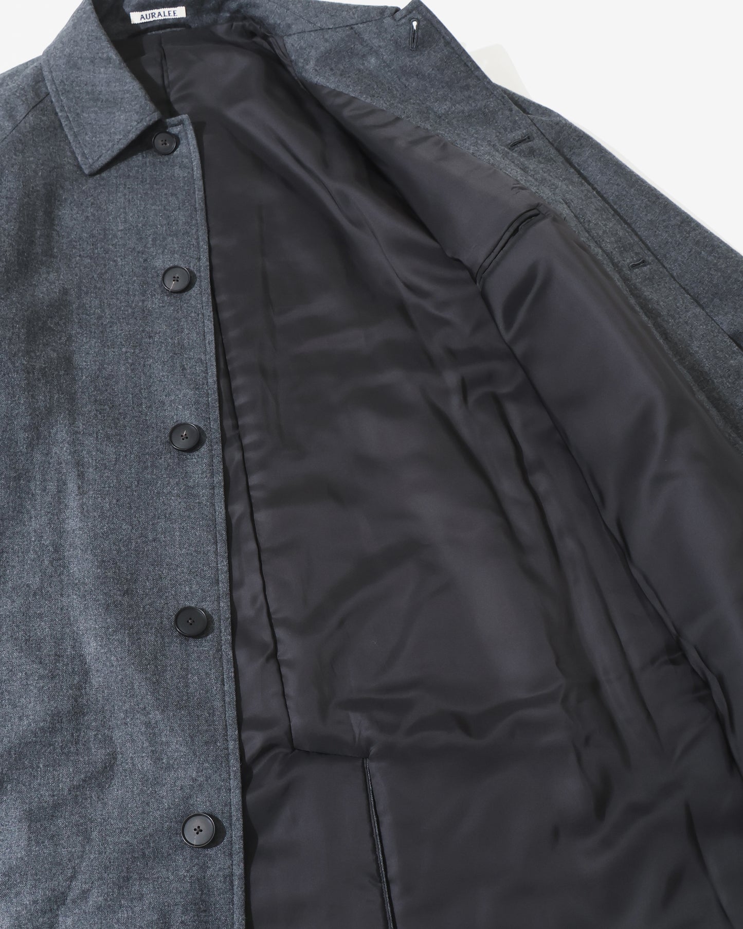 SUPER LIGHT WOOL PADDED COAT TOP CHARCOAL