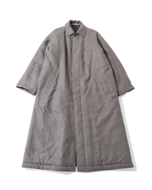 SUPER LIGHT WOOL PADDED COAT TOP BROWN