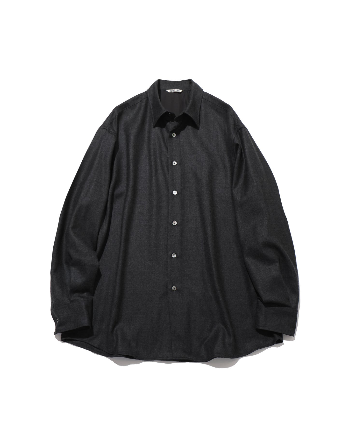 SUPER LIGHT WOOL SHIRT TOP CHARCOAL