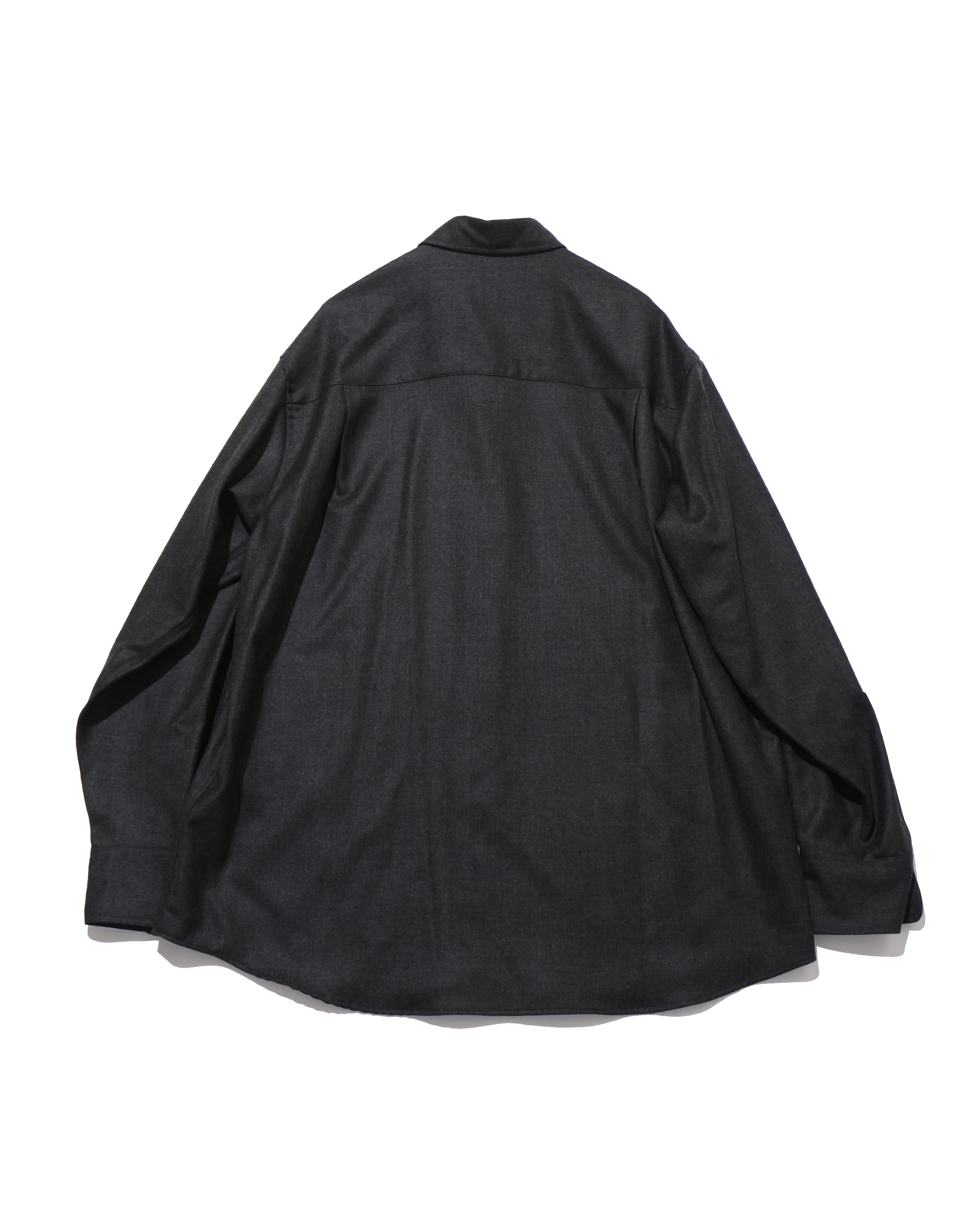 SUPER LIGHT WOOL SHIRT TOP CHARCOAL – TIME AFTER TIME