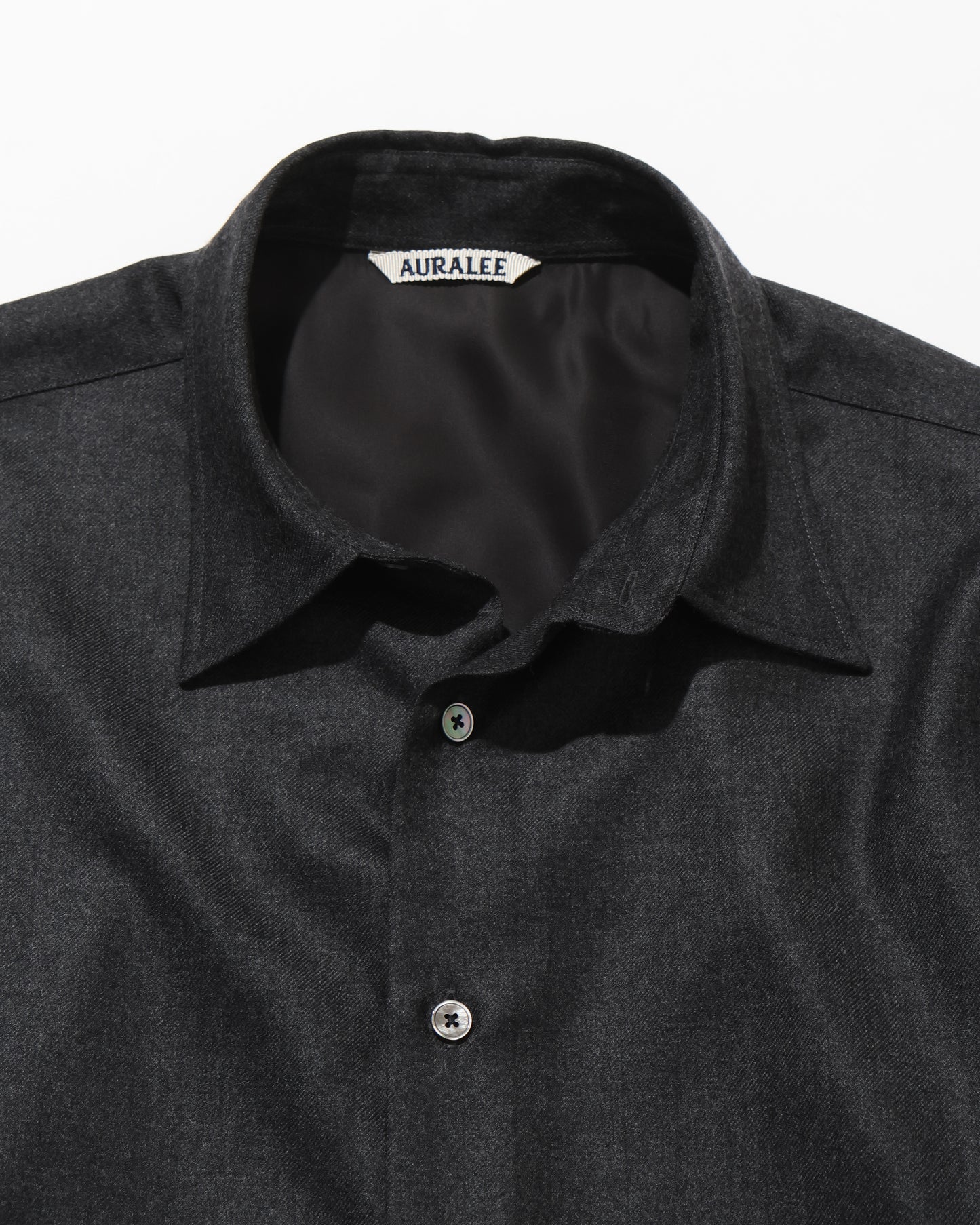 SUPER LIGHT WOOL SHIRT TOP CHARCOAL