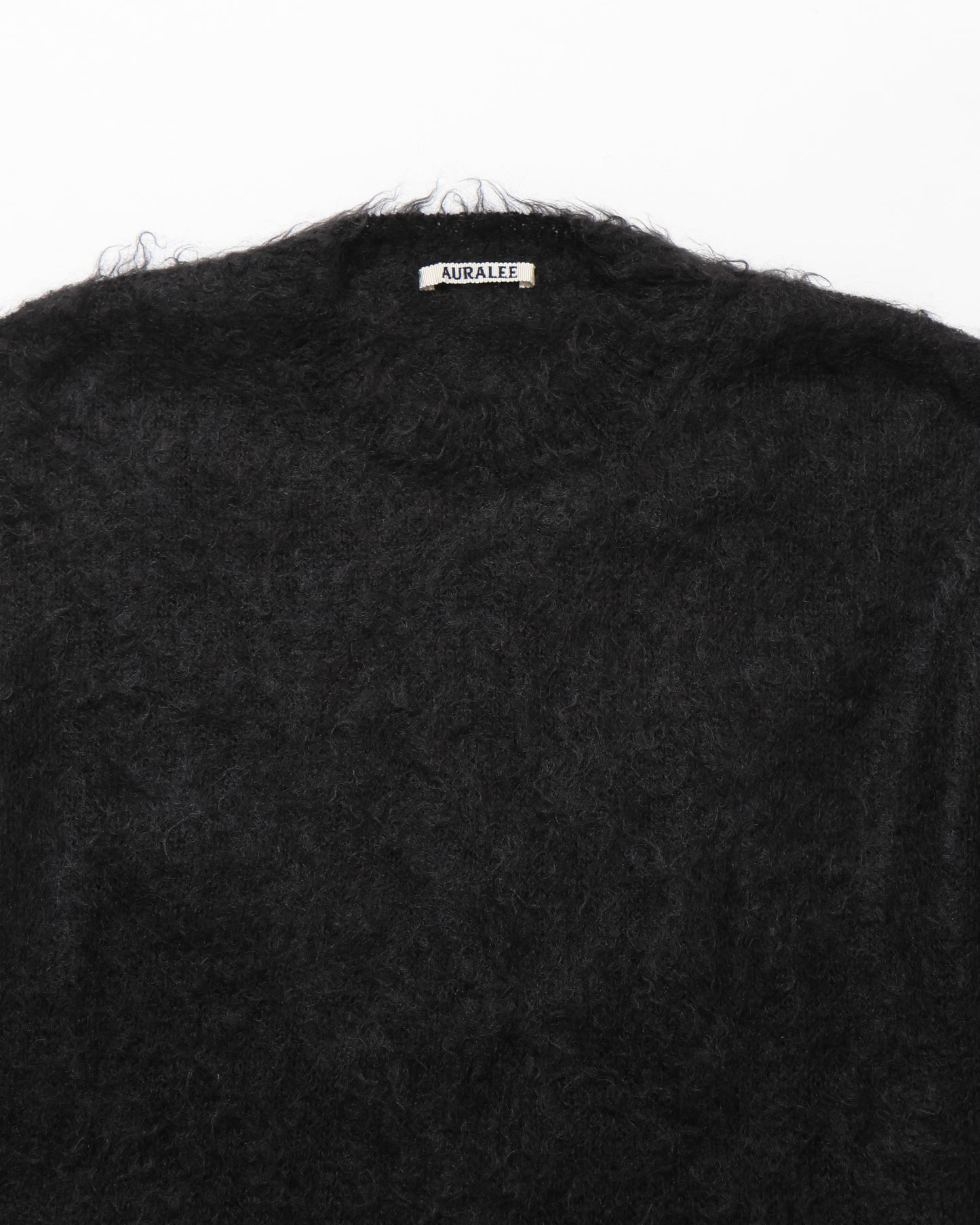 BRUSHED SUPER KID MOHAIR KNIT P/O INK BLACK