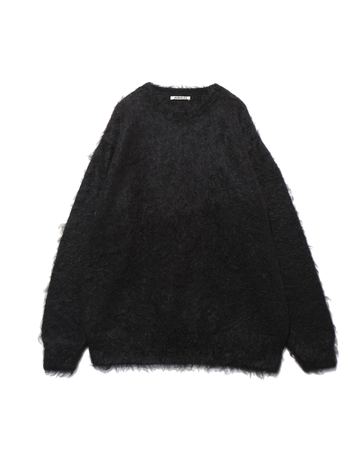 BRUSHED SUPER KID MOHAIR KNIT P/O INK BLACK
