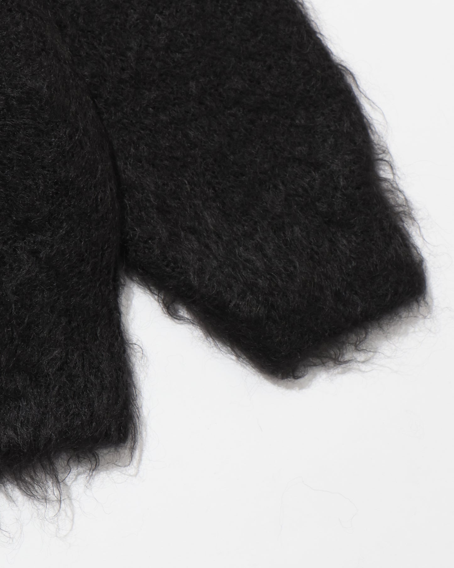 BRUSHED SUPER KID MOHAIR KNIT P/O INK BLACK