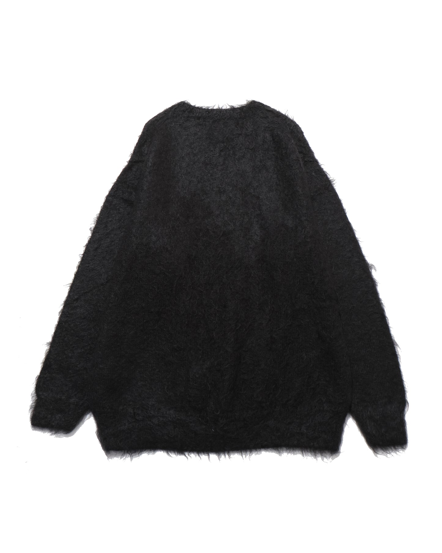 BRUSHED SUPER KID MOHAIR KNIT P/O INK BLACK