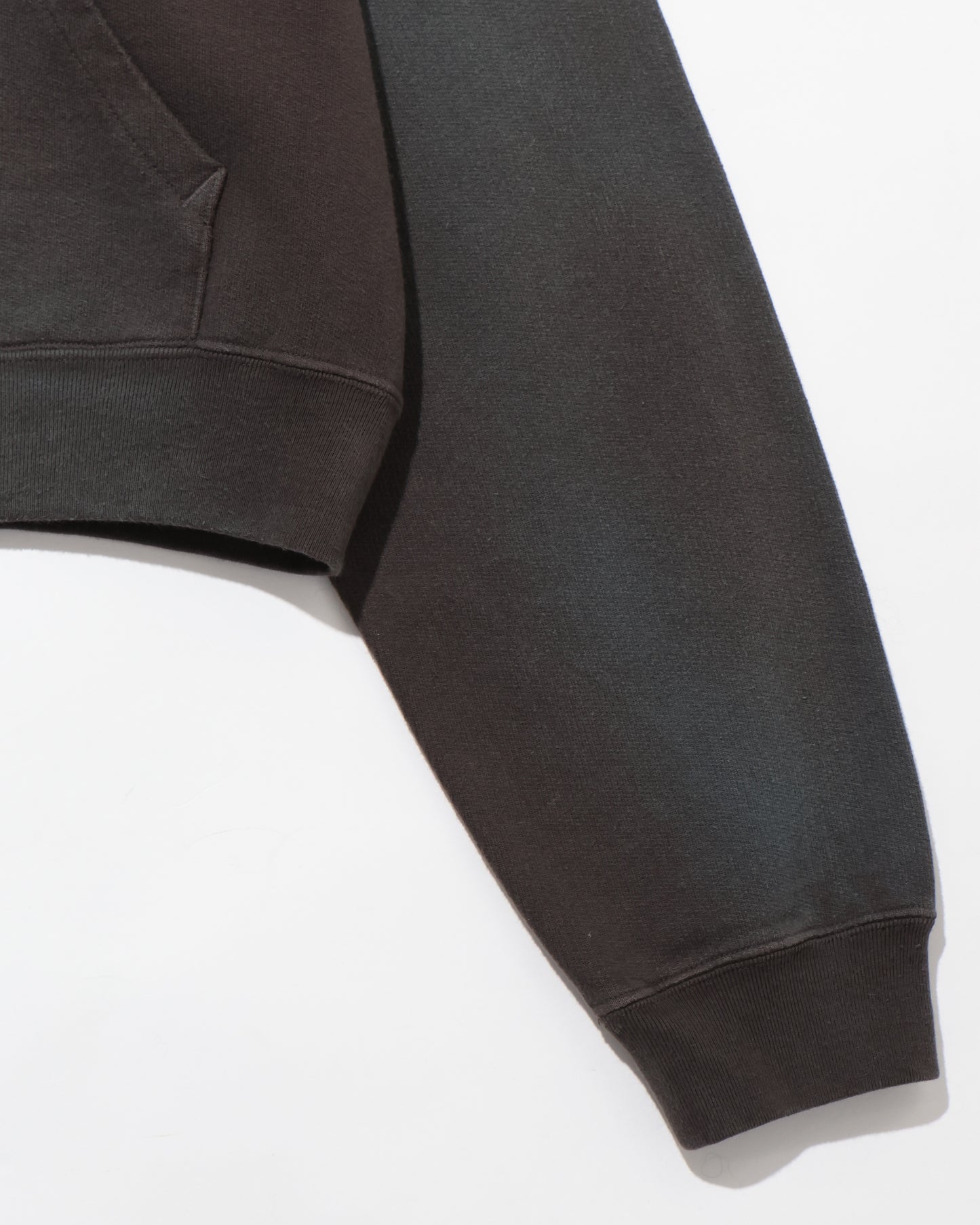 PRODUCT DYED PIMA LIGHT SWEAT ZIP PARKA INK BLACK
