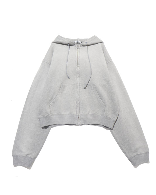 PRODUCT DYED PIMA LIGHT SWEAT ZIP PARKA TOP GRAY
