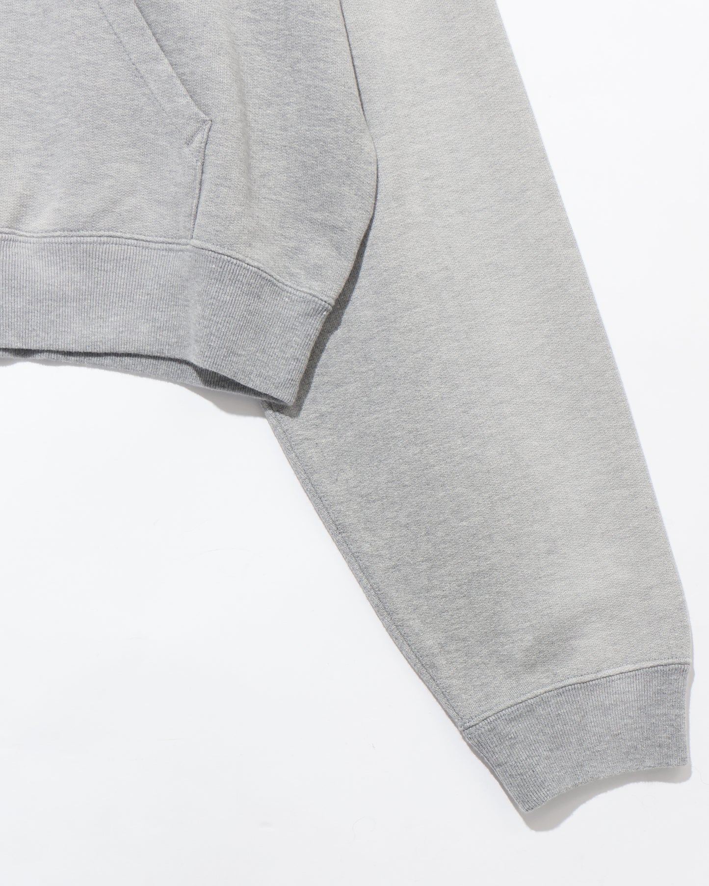 PRODUCT DYED PIMA LIGHT SWEAT ZIP PARKA TOP GRAY