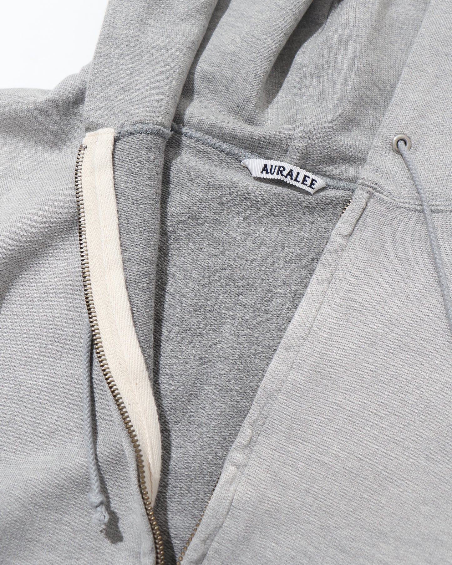 PRODUCT DYED PIMA LIGHT SWEAT ZIP PARKA TOP GRAY