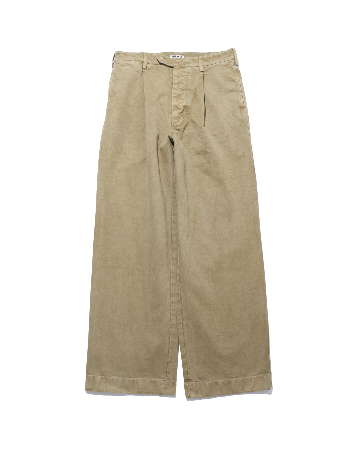 PRODUCT DYED FINX CHINO ONE-TUCK PANTS BEIGE