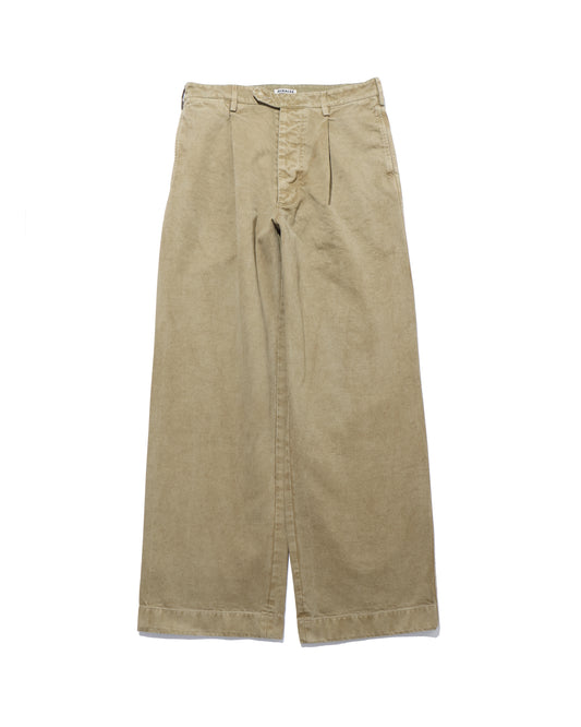 PRODUCT DYED FINX CHINO ONE-TUCK PANTS BEIGE