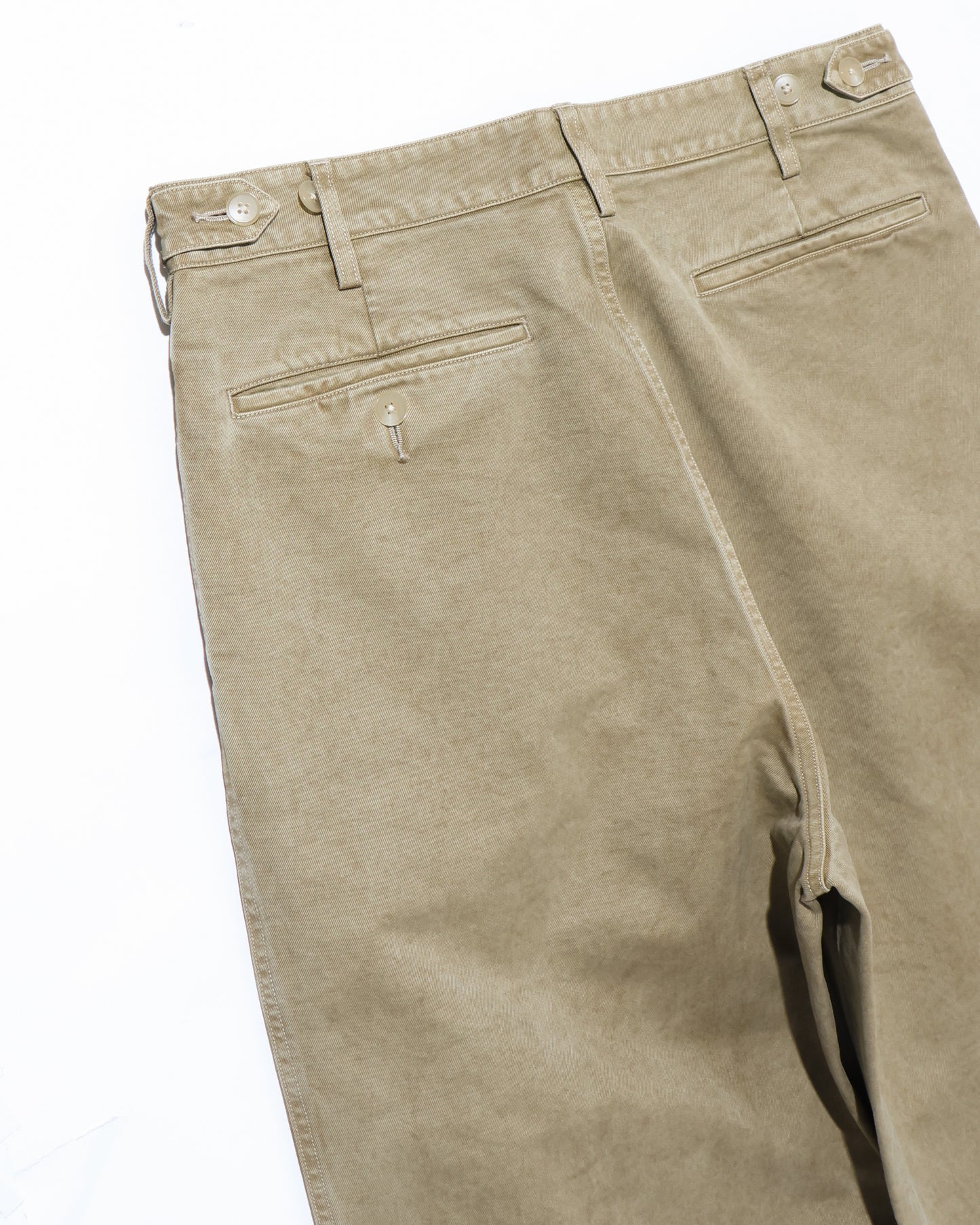 PRODUCT DYED FINX CHINO ONE-TUCK PANTS BEIGE