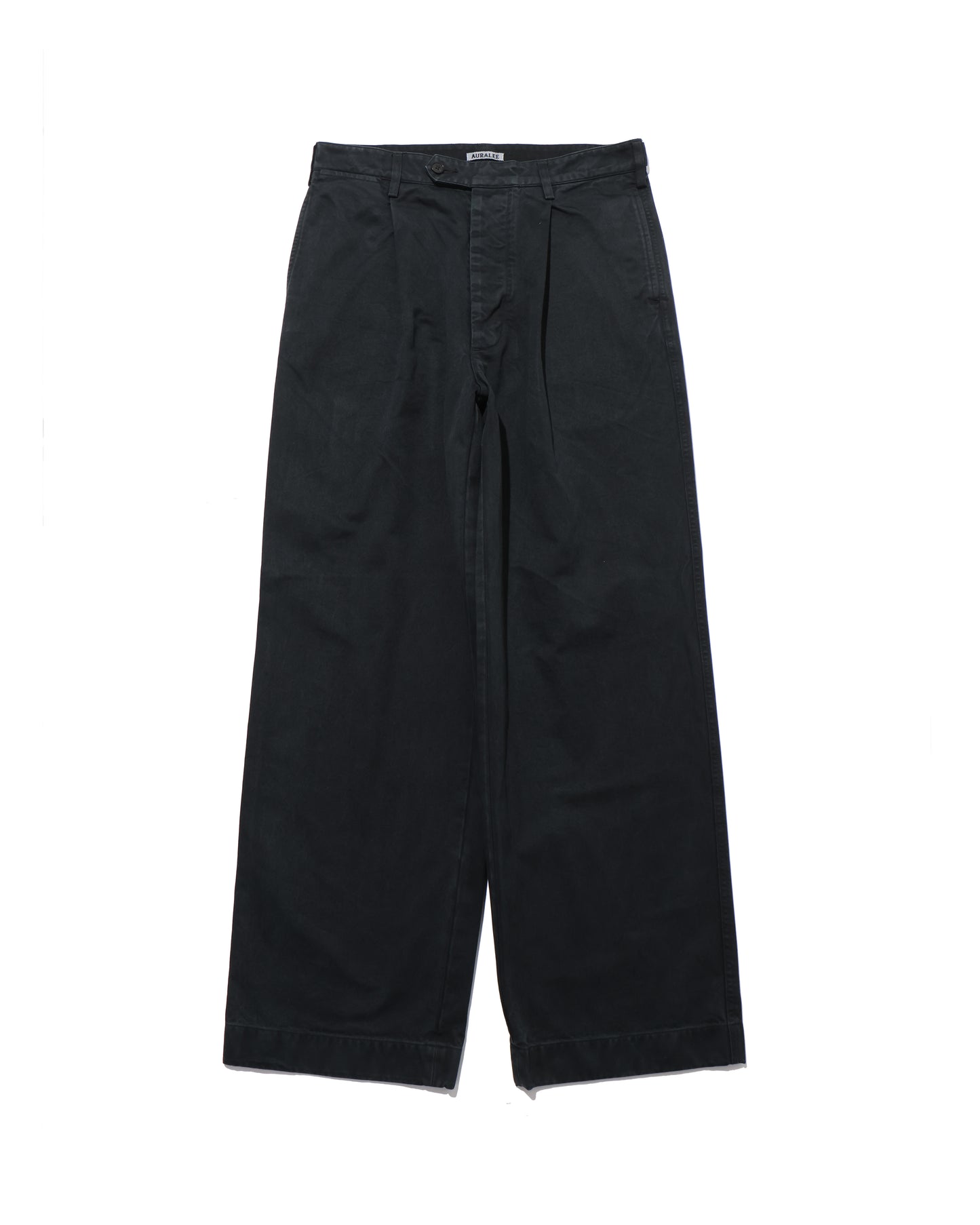 PRODUCT DYED FINX CHINO ONE-TUCK PANTS BLACK