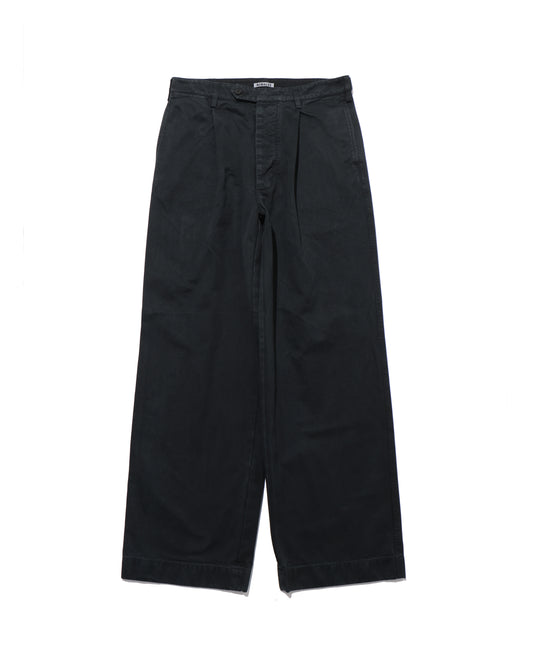 PRODUCT DYED FINX CHINO ONE-TUCK PANTS BLACK