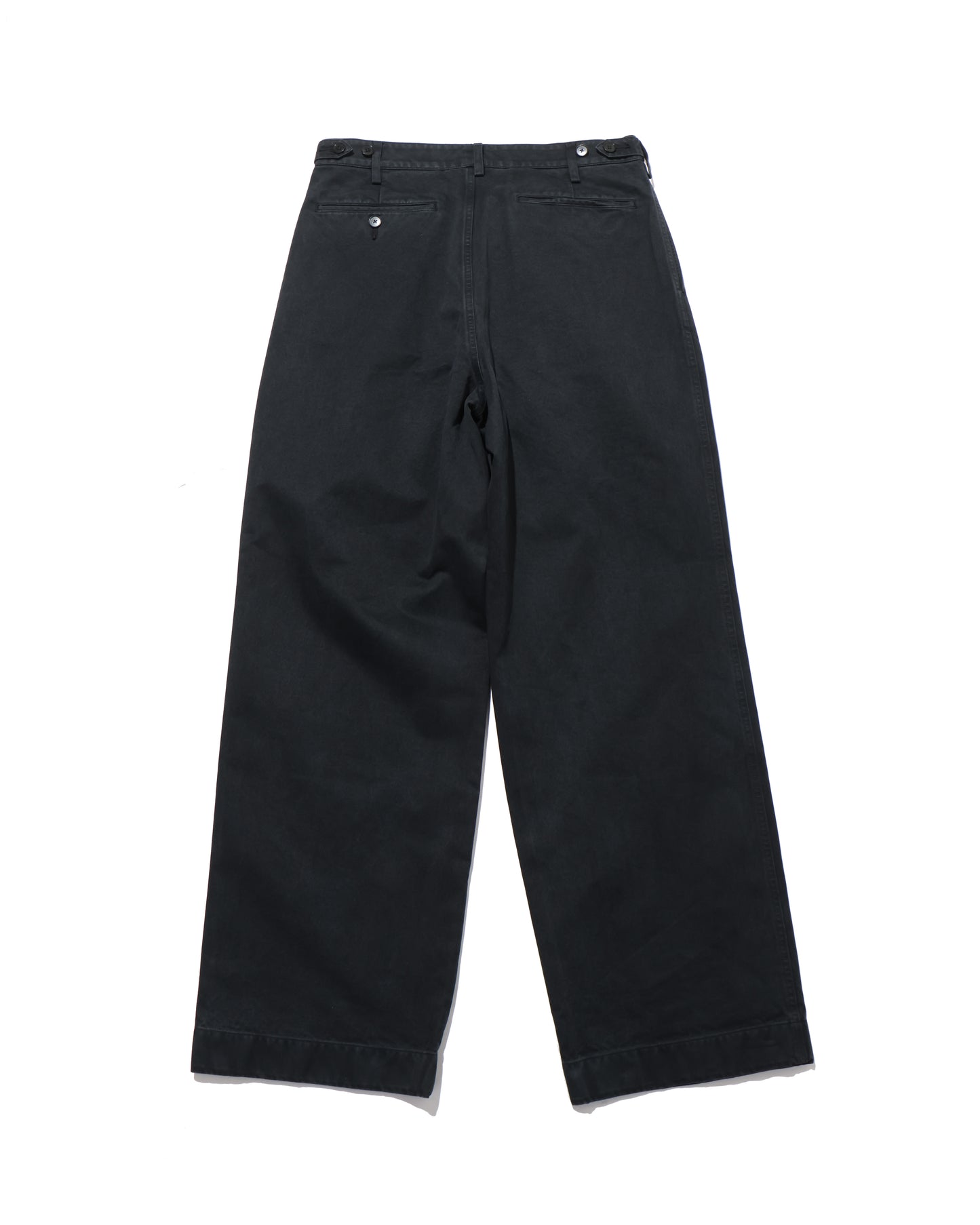PRODUCT DYED FINX CHINO ONE-TUCK PANTS BLACK