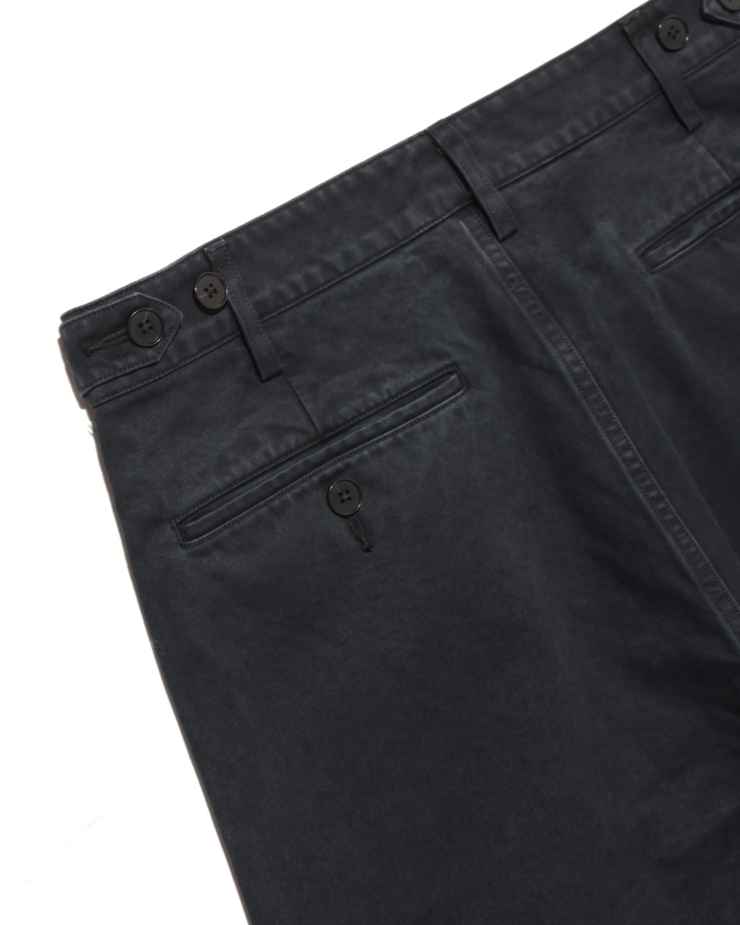 PRODUCT DYED FINX CHINO ONE-TUCK PANTS BLACK