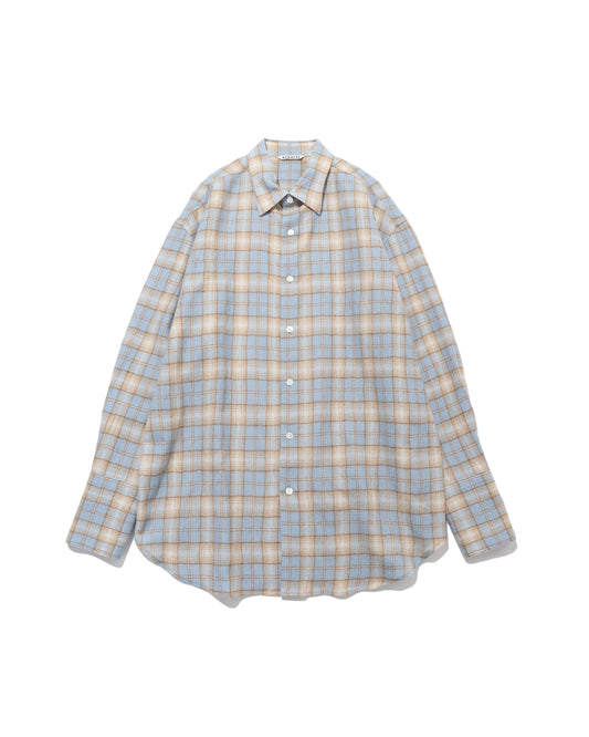 AIRY WOOL CHECK SHIRT