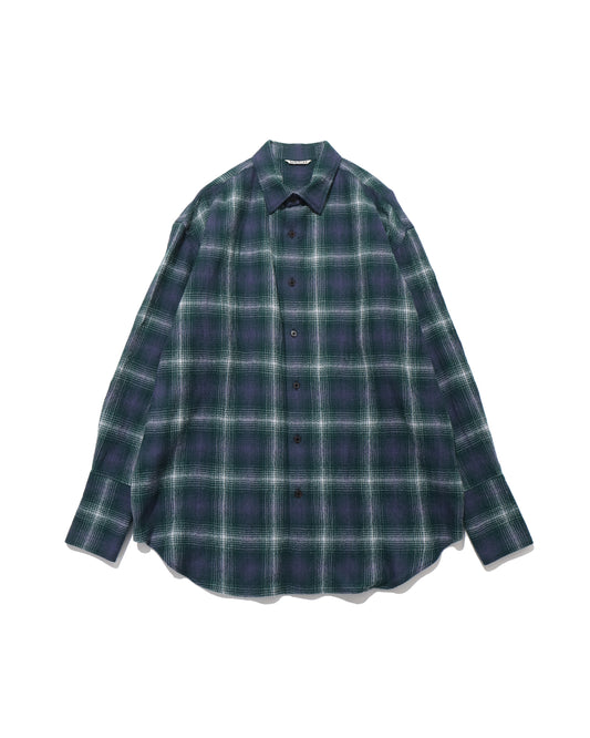 AIRY WOOL CHECK SHIRT