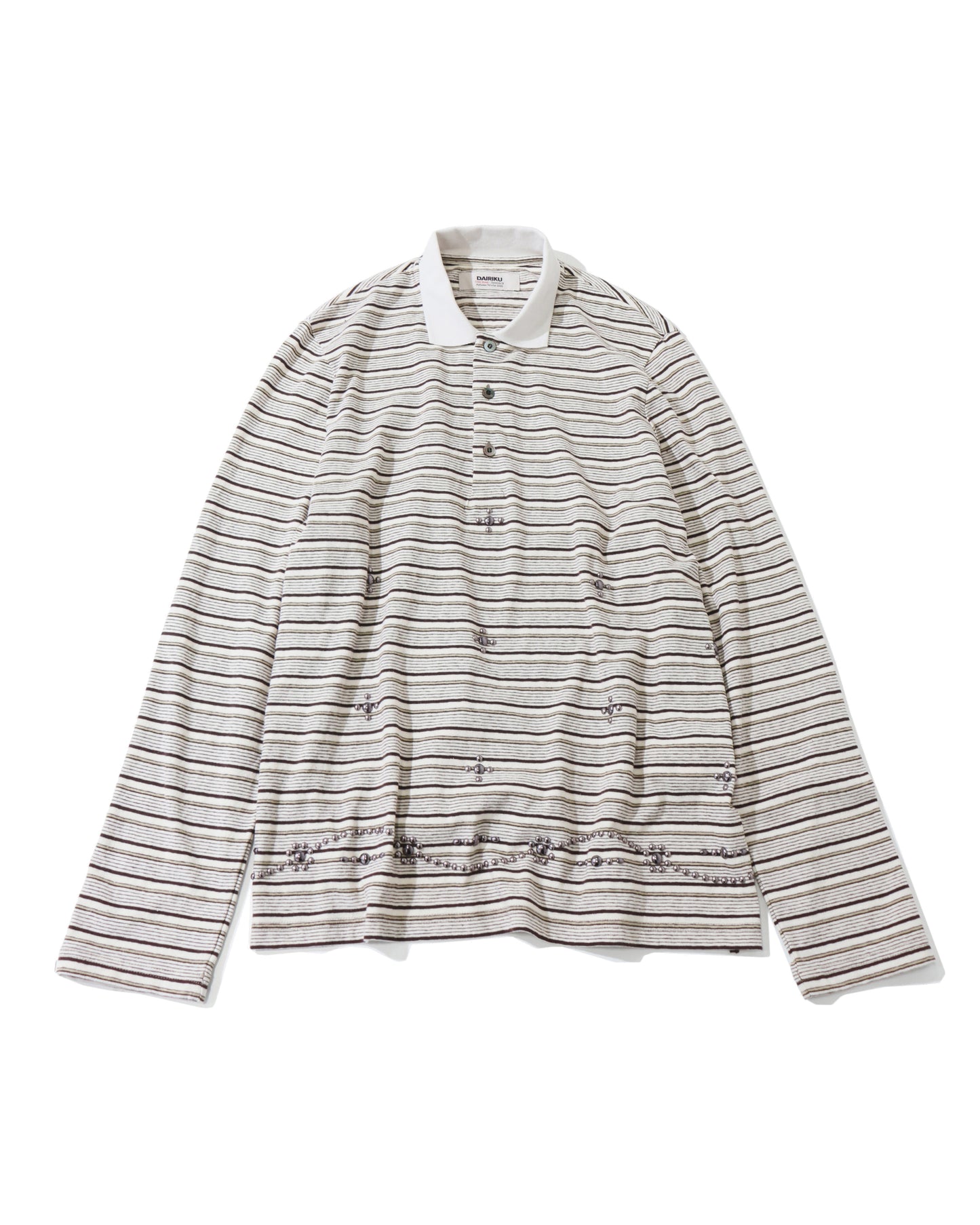 "Charles" Studs Border Polo Knit