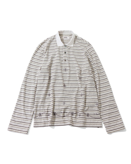 "Charles" Studs Border Polo Knit