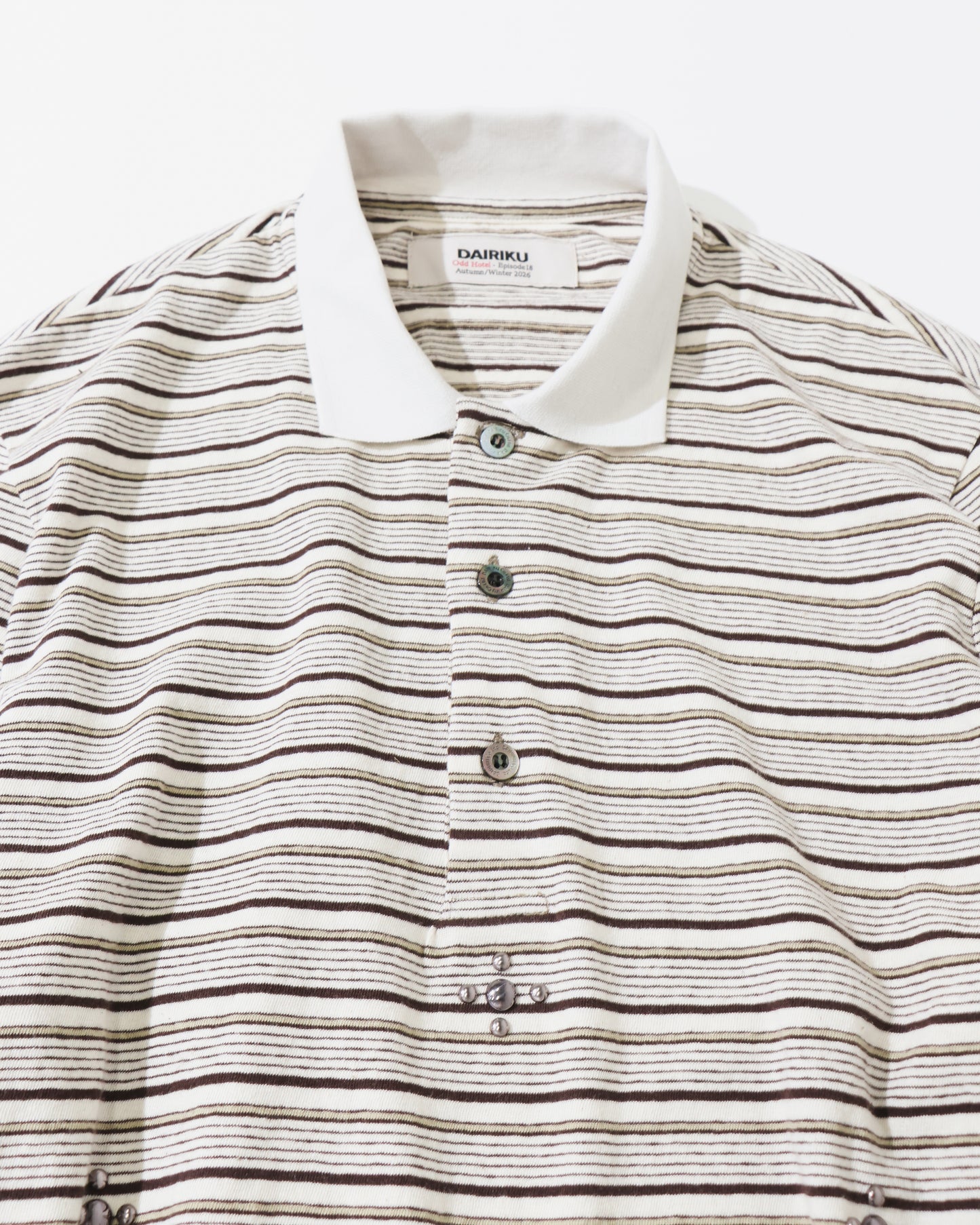 "Charles" Studs Border Polo Knit