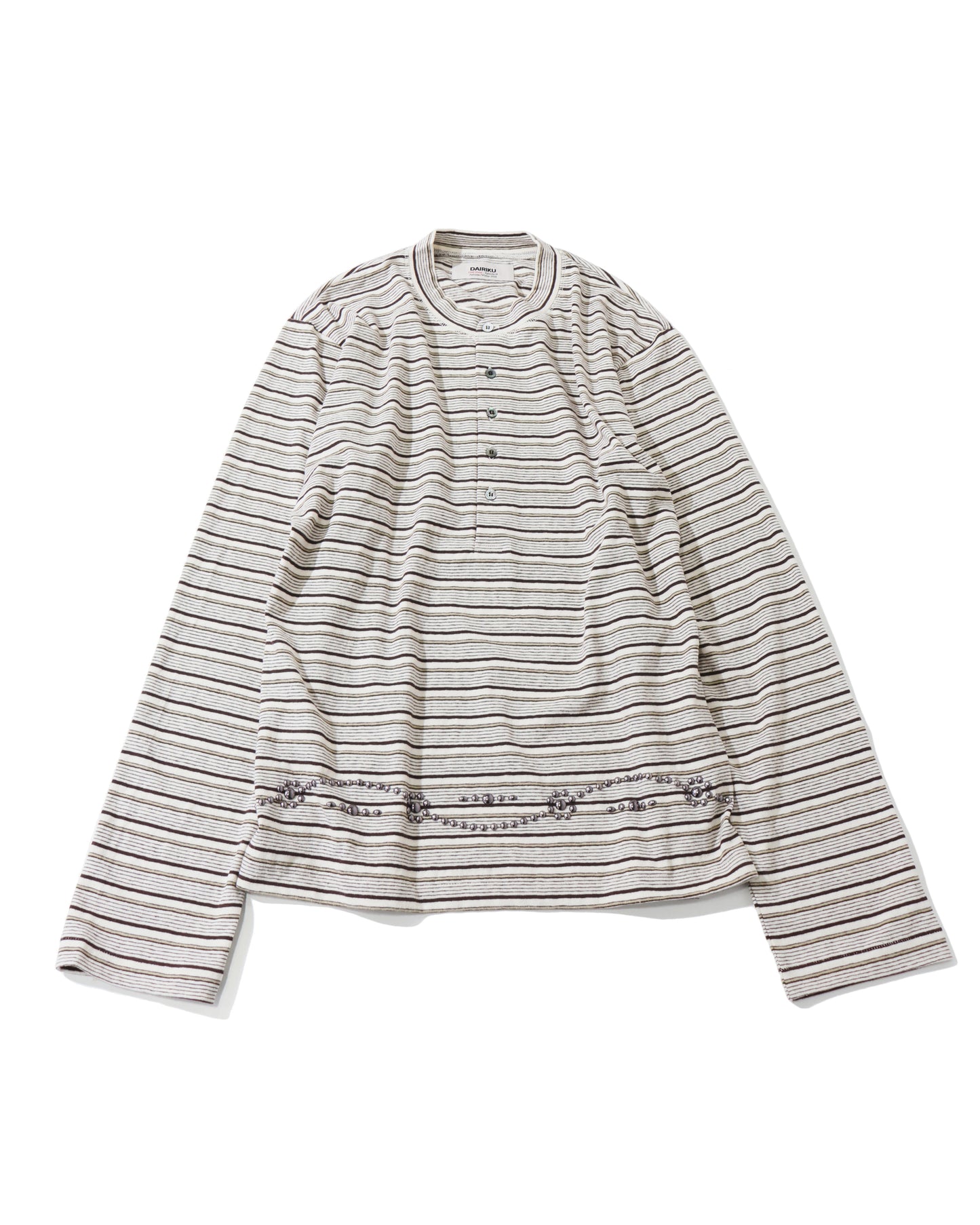 "Charles" Studs Henry Neck Tee