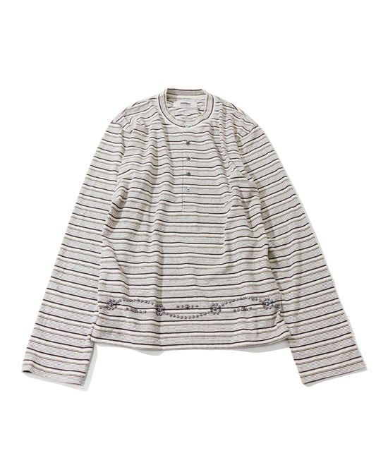 "Charles" Studs Henry Neck Tee