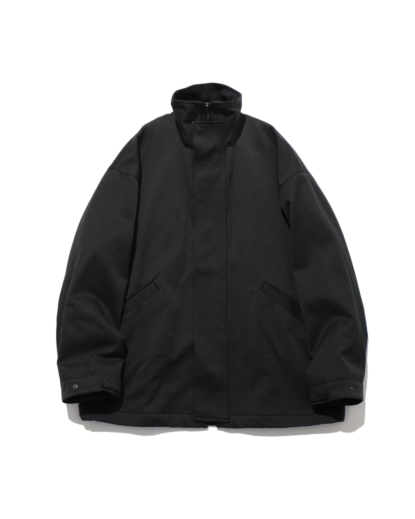 Cotton Drill Short Mil Coat BLACK