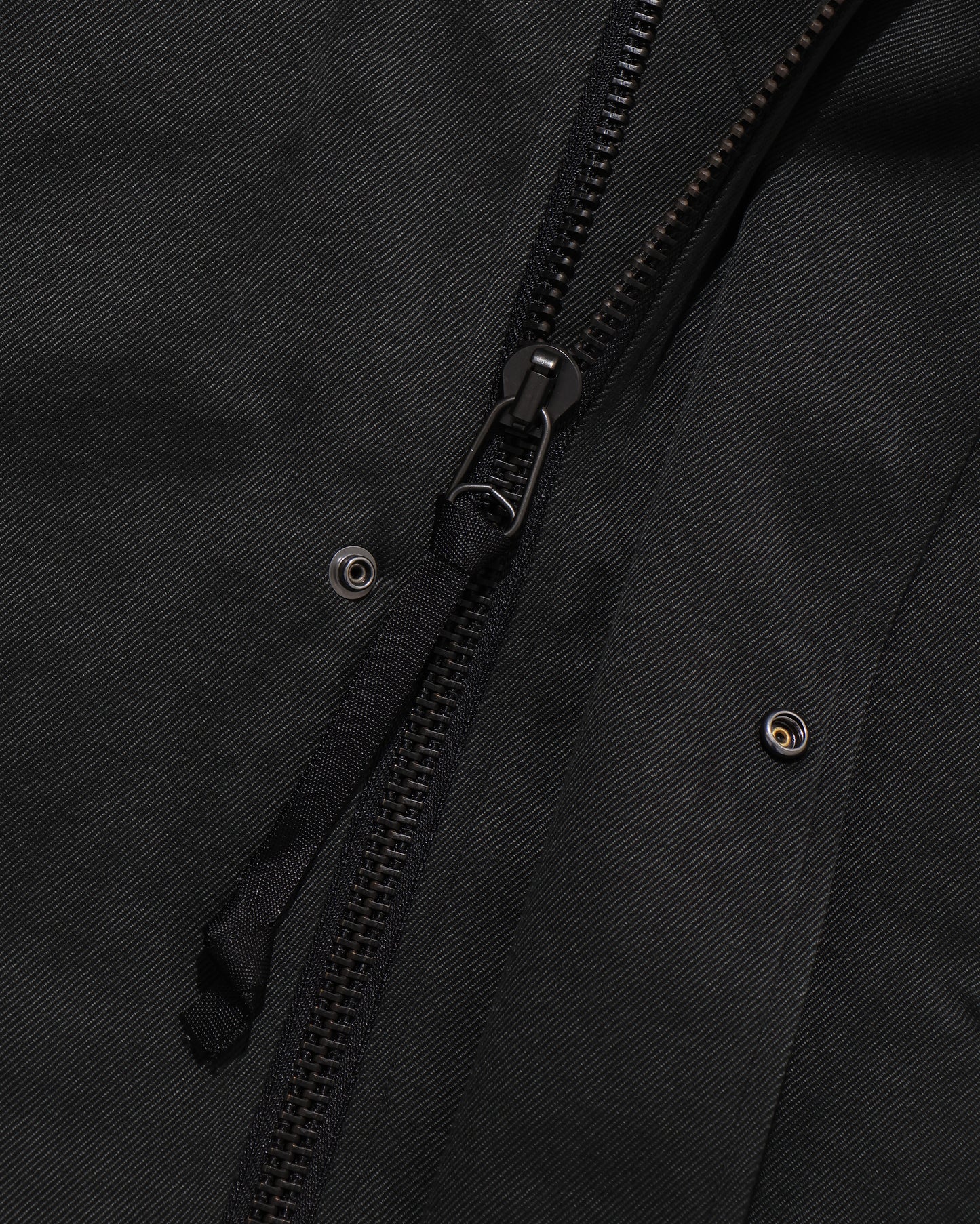Cotton Drill Short Mil Coat BLACK