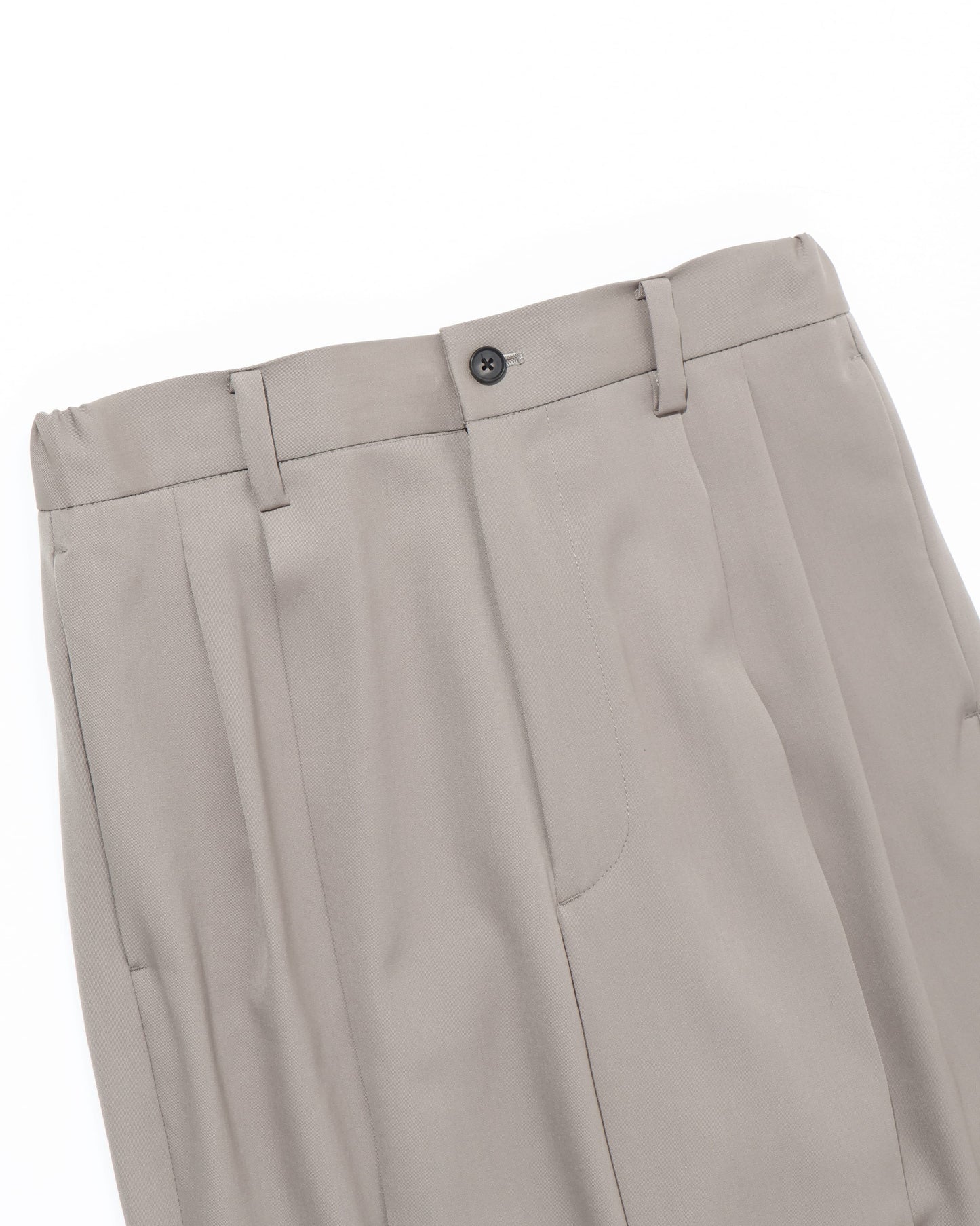 TWO TUCK EASY TROUSERS  TAUPE BEIGE