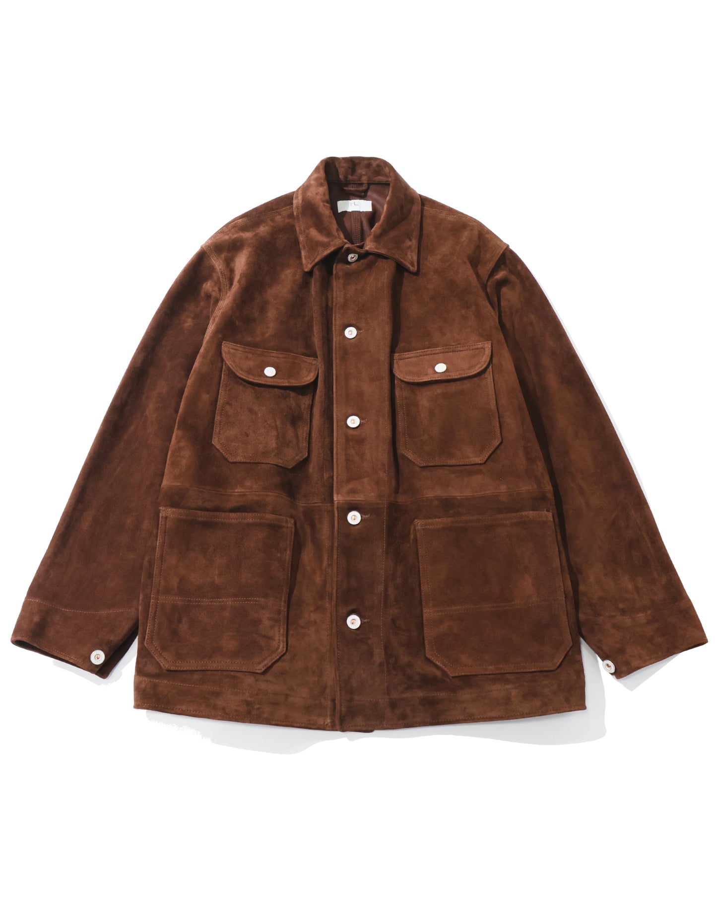 Lambsuede Railroad Chore Jacket Brown