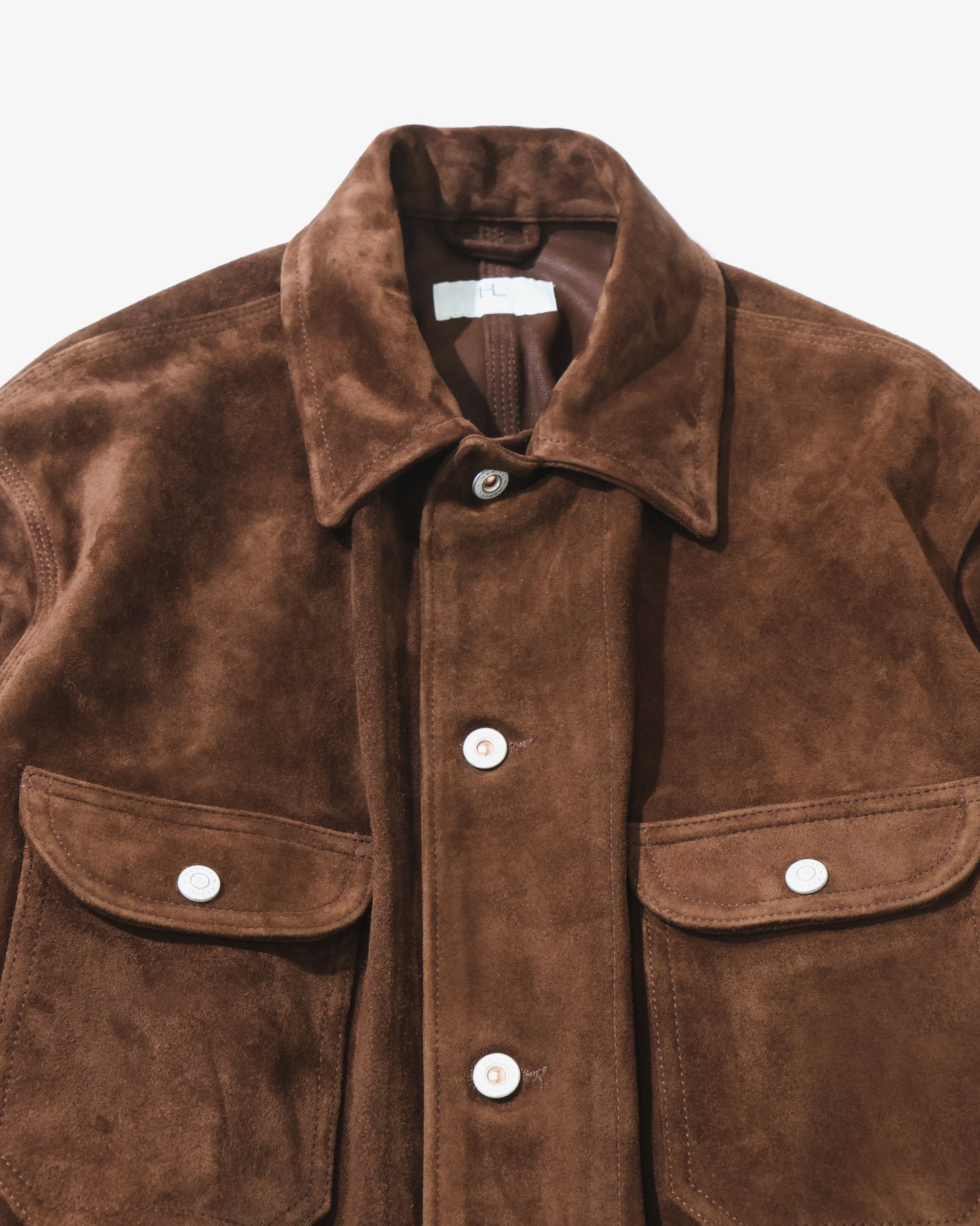 Lambsuede Railroad Chore Jacket Brown