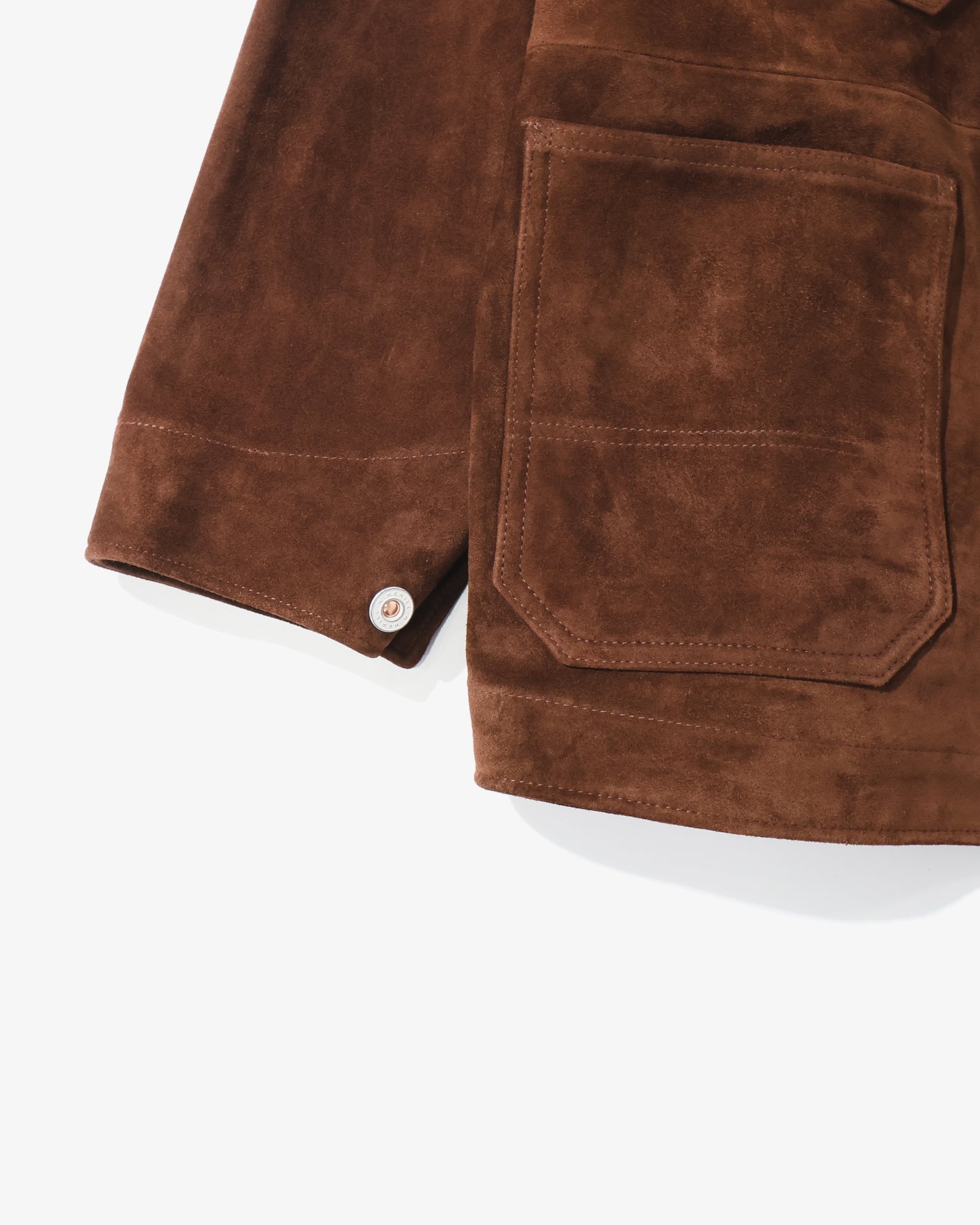 Lambsuede Railroad Chore Jacket Brown