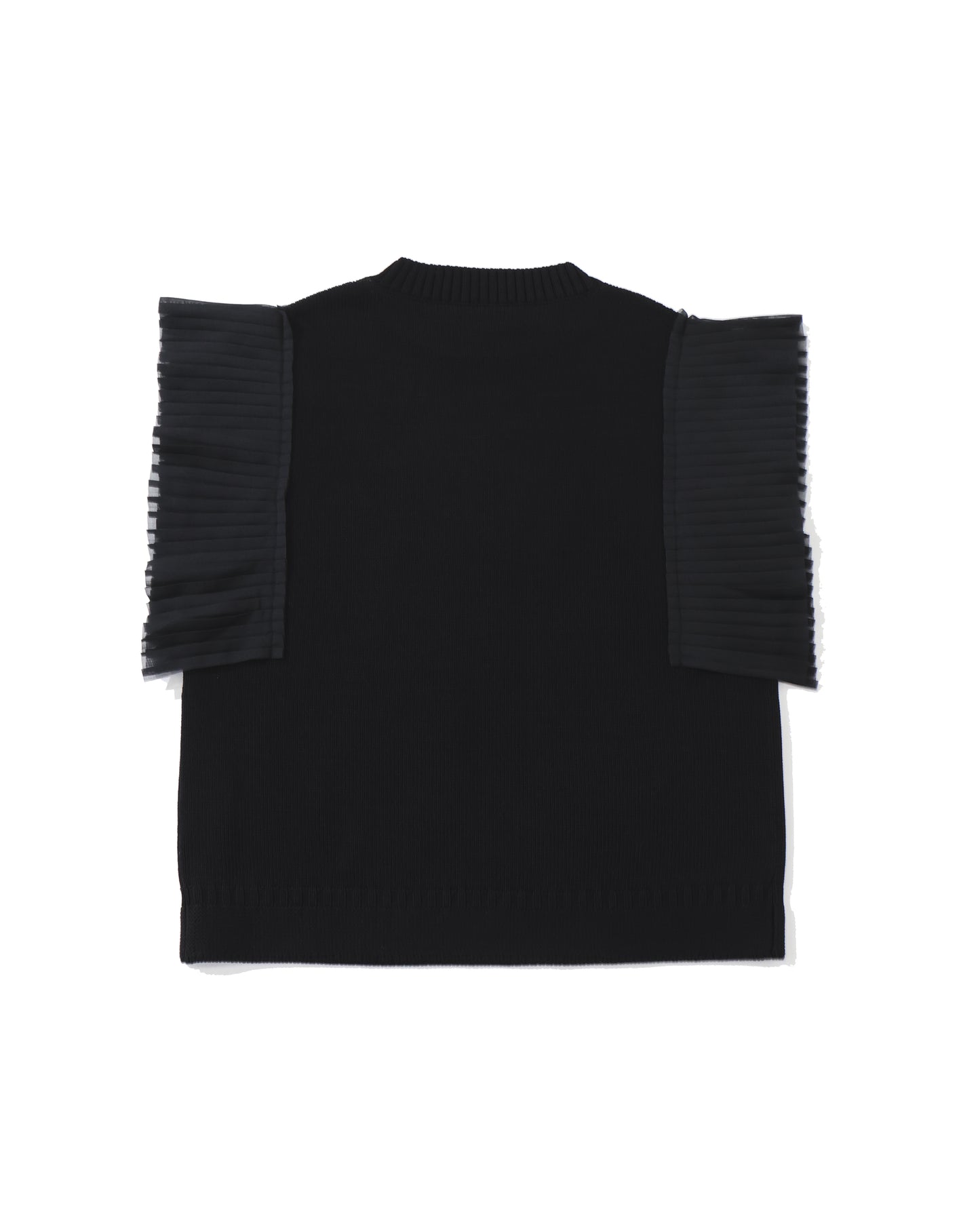 SLEEVELESS PLEATED GUERNSEY KNIT 11424