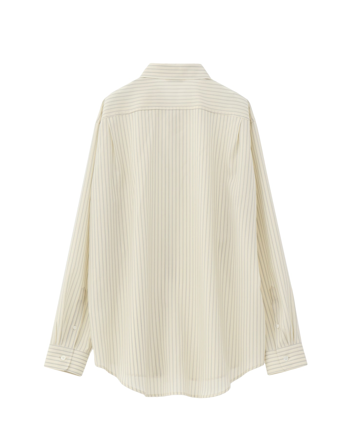 SUPER FINE WOOL STRIPE SHIRT IVORY STRIPE