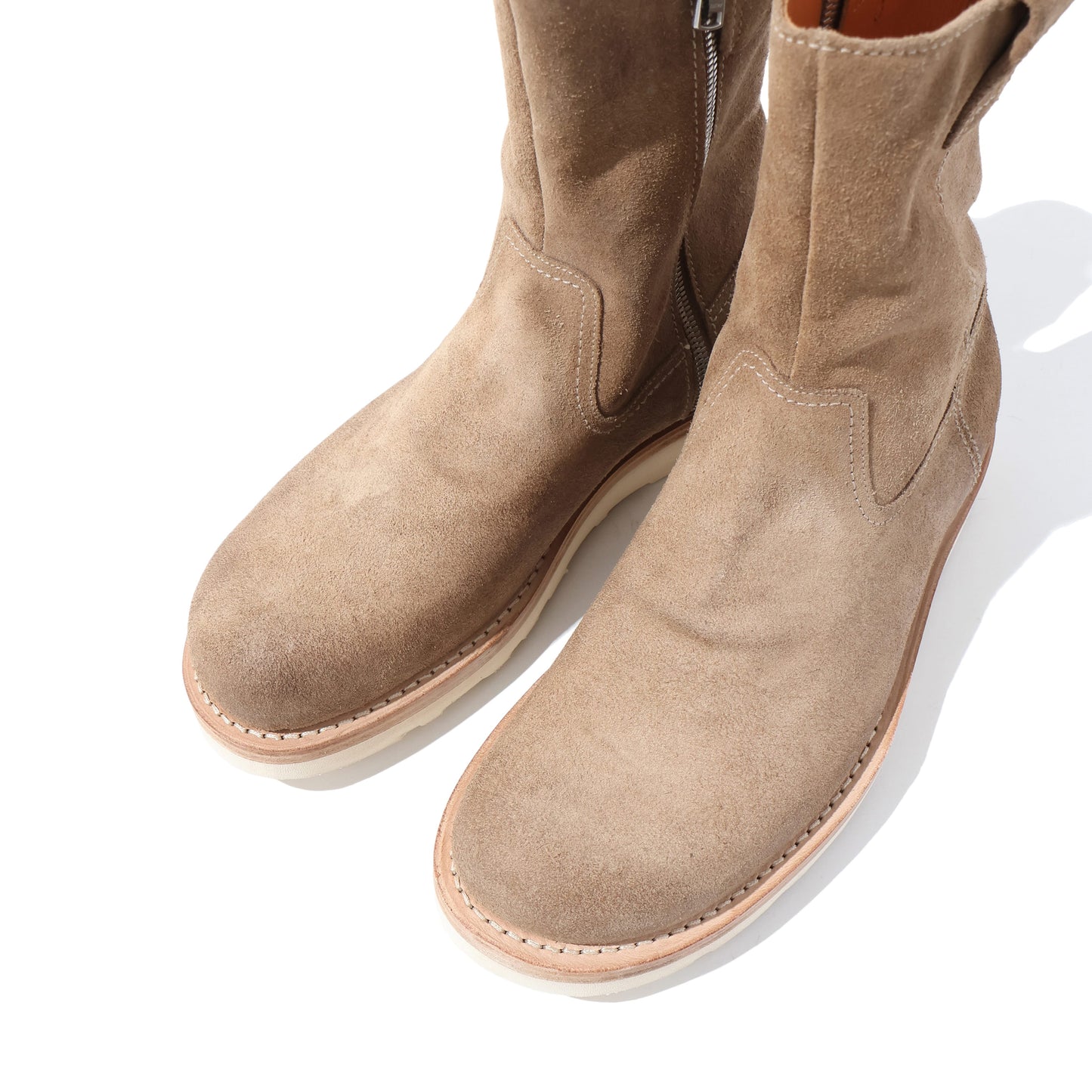 WORKER ZIP UP BOOTS COW LEATHER