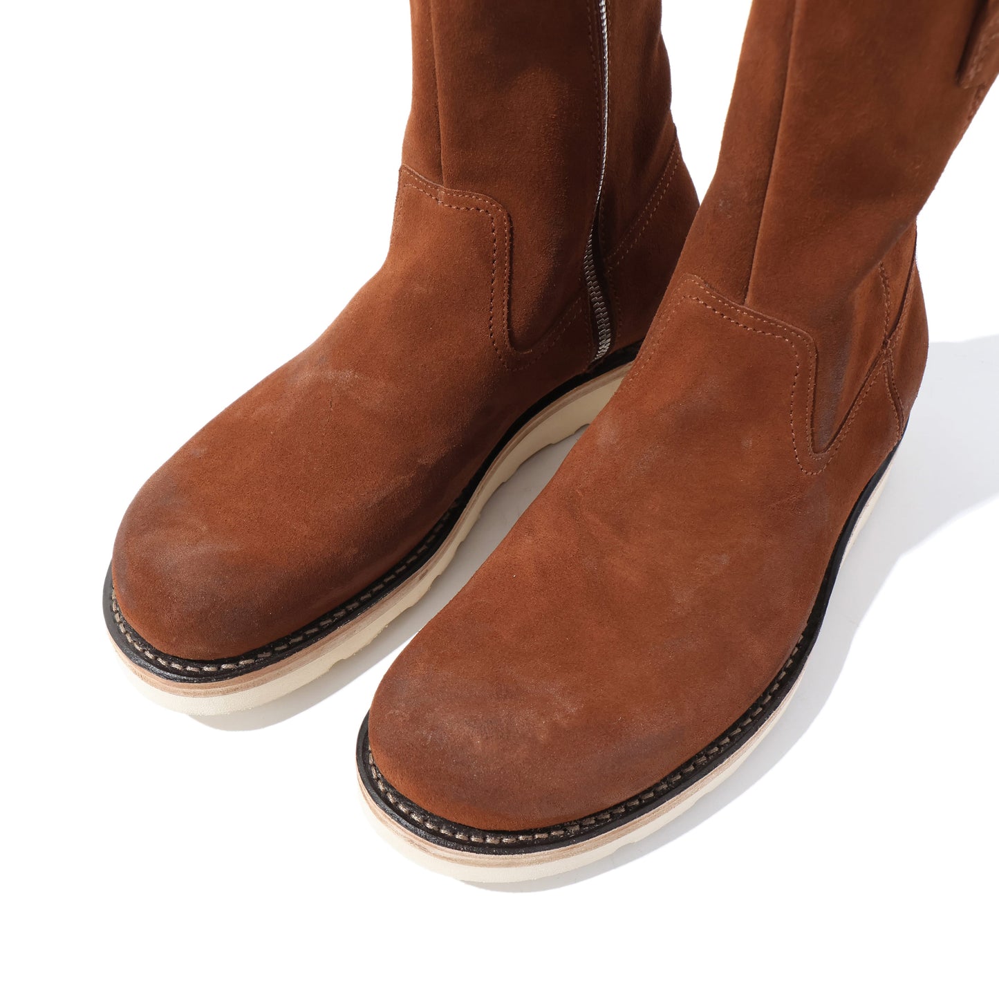 WORKER ZIP UP BOOTS COW LEATHER